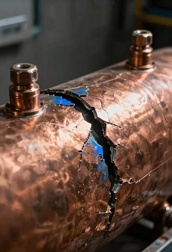 cracked tank lining requires replacement